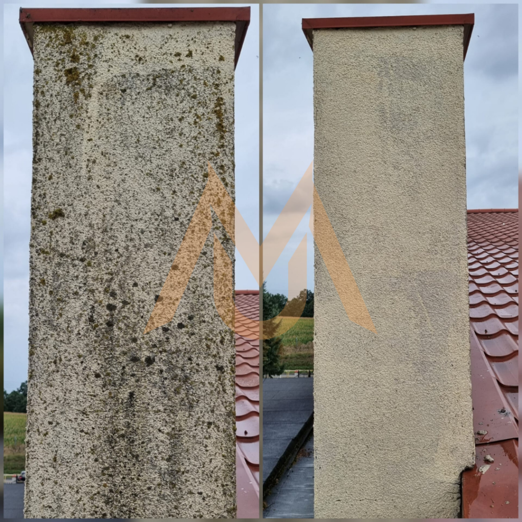 Mycie elewacji do malowania.